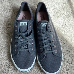 Kickstart Jersey lace up Keds with rose gold details